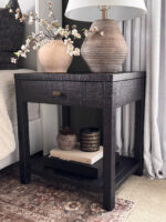 Gia Raffia Wrapped Solid Wood Nightstand - Image 3