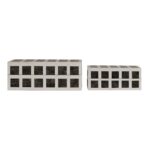 Cassia Rectangular Carved Natural Horn Nesting Box, Set of 2 - Image 3