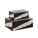 Kamari Rectangular Resin Inlay Nesting Box, Set of 2