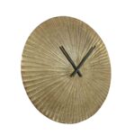 Sunburst Textured Metal Wall Clock - Image 3