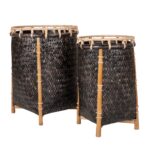 Luz Round Handwoven Rattan Storage Basket, Set of 2 - Image 4