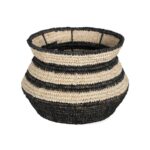 Striped Woven Seagrass Storage Basket - Image 6