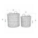 Moana Handwoven Rattan Storage Basket, Set of 2 - Image 10