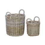 Moana Handwoven Rattan Storage Basket, Set of 2 - Image 7