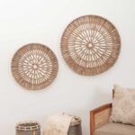 Ken Round Handwoven Abaca Wall Decor, Set of 2 - Image 2
