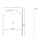 Hera Antiqued Metal Arch Wall Mirror, 24" - Image 6