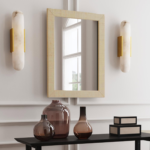 Gia Raffia Wrapped Wall Mirror, 22" - Image 14