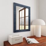 Gia Raffia Wrapped Wall Mirror, 22" - Image 6