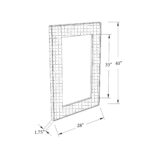 Block Rectangular Recycled Wood Wall Mirror - Image 9