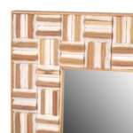 Pyramid Rectangular Recycled Wood Wall Mirror, 39" - Image 4