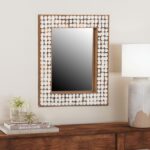 Mila Rectangular Recycled Coconut Shell Wall Mirror - Image 8