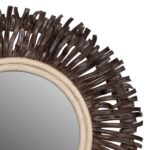 Hapsala Round Rattan Starburst Wall Mirror, 30" - Image 3