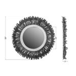 Hapsala Round Rattan Starburst Wall Mirror, 30" - Image 5