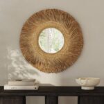 Braided Round Woven Seagrass Wall Mirror, 30" - Image 7