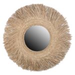 Braided Round Woven Seagrass Wall Mirror, 30" - Image 6