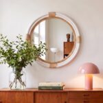 Marina Round Handwoven Rattan Wall Mirror, 23" - Image 8