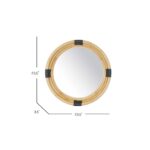 Marina Round Handwoven Rattan Wall Mirror, 23" - Image 13
