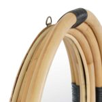 Marina Round Handwoven Rattan Wall Mirror, 23" - Image 3
