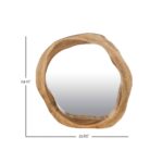 Victor Live Edge Solid Saur Wood Wall Mirror - Image 8