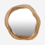 Victor Live Edge Solid Saur Wood Wall Mirror - Image 6
