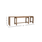 Remi Extendable Solid Wood Bench - Image 11