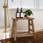 Ember Narrow Solid Wood Accent Stool - Image 2