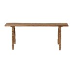 Ember Narrow Solid Wood Turned-Leg Bench - Image 4