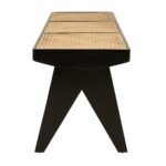 Franco Woven Cane Solid Wood Bench - Image 4