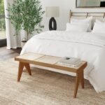 Franco Woven Cane Solid Wood Bench - Image 12