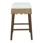 Maris Scalloped Rattan Counter Stool, Set of 2 - Image 4