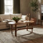 Acacia Oval Solid Wood Coffee Table
