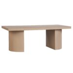 Half Moon Curved Solid Mango Wood Coffee Table - Image 5