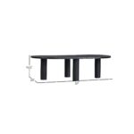 Kali Oval Solid Wood Coffee Table with Round Turned Legs - Image 4