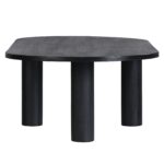 Kali Oval Solid Wood Coffee Table with Round Turned Legs - Image 3