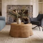 Betty Skirted Handwoven Rattan Coffee Table - Image 2