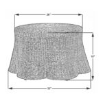 Betty Skirted Handwoven Rattan Coffee Table - Image 6