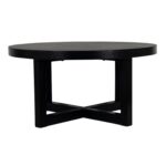 Christie Round Bayur Wood Cross-Base Coffee Table - Image 3