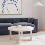 Christie Round Bayur Wood Cross-Base Coffee Table - Image 6