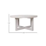 Christie Round Bayur Wood Cross-Base Coffee Table - Image 8