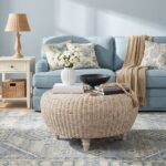 Maya Round Handwoven Abaca Coffee Table - Image 2