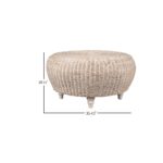 Maya Round Handwoven Abaca Coffee Table - Image 5