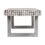Mosaic Rectangular Recycled Coconut Shell Coffee Table - Image 4