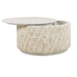 Fulton Round Teak Storage Coffee Table - Image 2