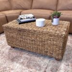 Abella Woven Rectangular Storage Coffee Table - Image 2