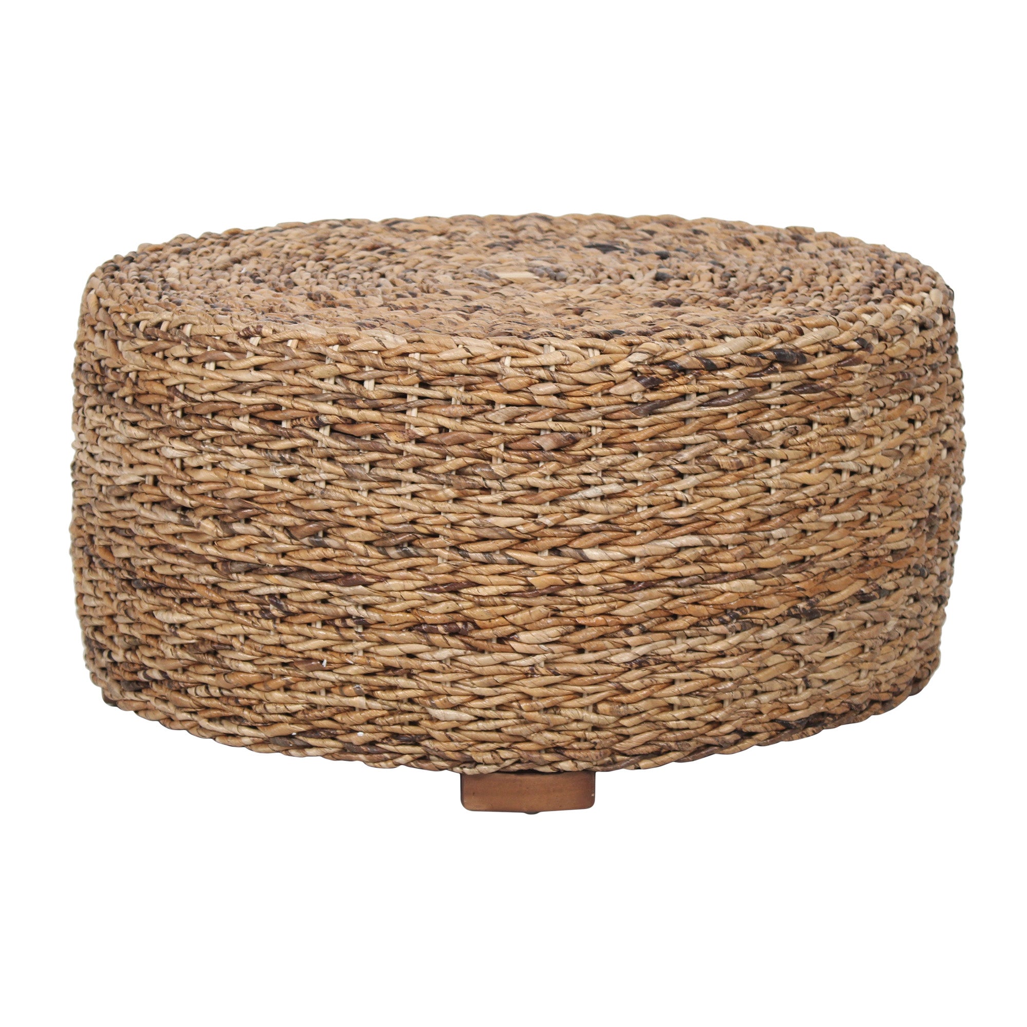 CT-70611-NT_001 Abella Round Handwoven Abaca Coffee Table - Image 1
