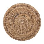 Abella Round Handwoven Abaca Coffee Table - Image 3