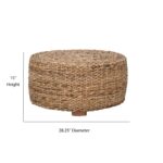 Abella Round Handwoven Abaca Coffee Table - Image 6