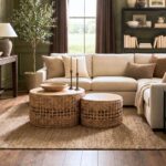 Laguna Lattice Weave Storage Coffee Table, Set of 2