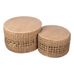 Laguna Lattice Weave Storage Coffee Table, Set of 2 - Image 2