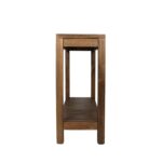 Petter Rectangular Solid Mindi Wood Console Table with Shelf - Image 11